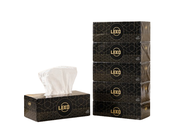 Soft Facial Tissue 170 × 2 Ply – Black Multipack